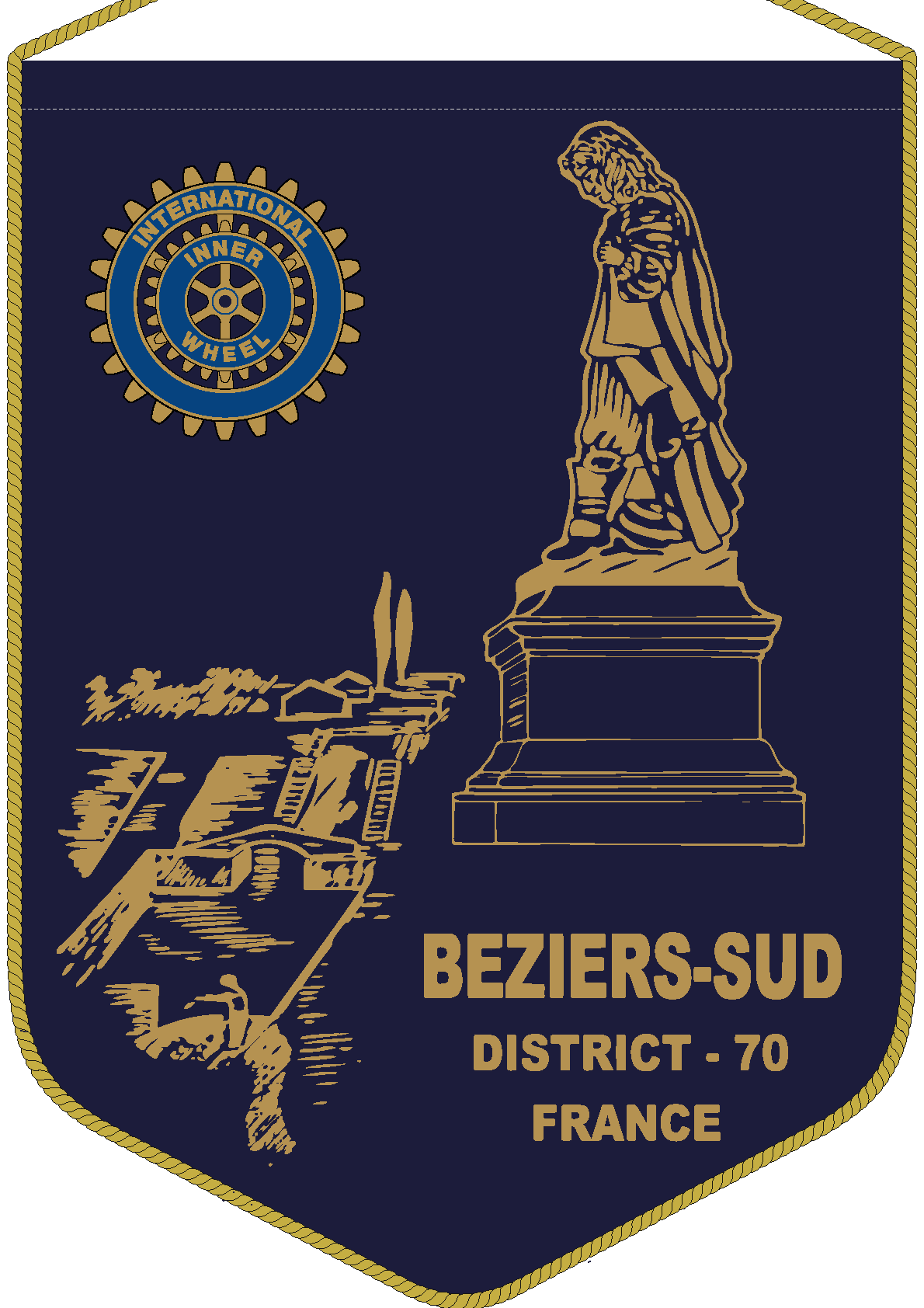 FANION INNER WHEEL CLUB BEZIERS