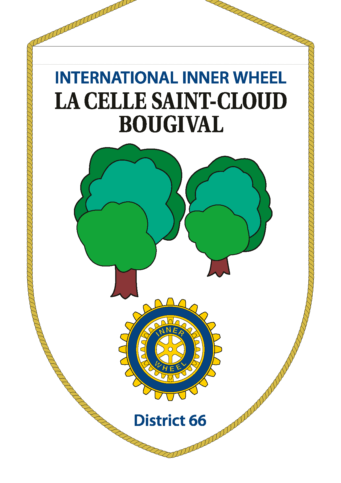 FANION INNER WHEEL CLUB LA CELLE SAINT CLOUD BOUGIVAL