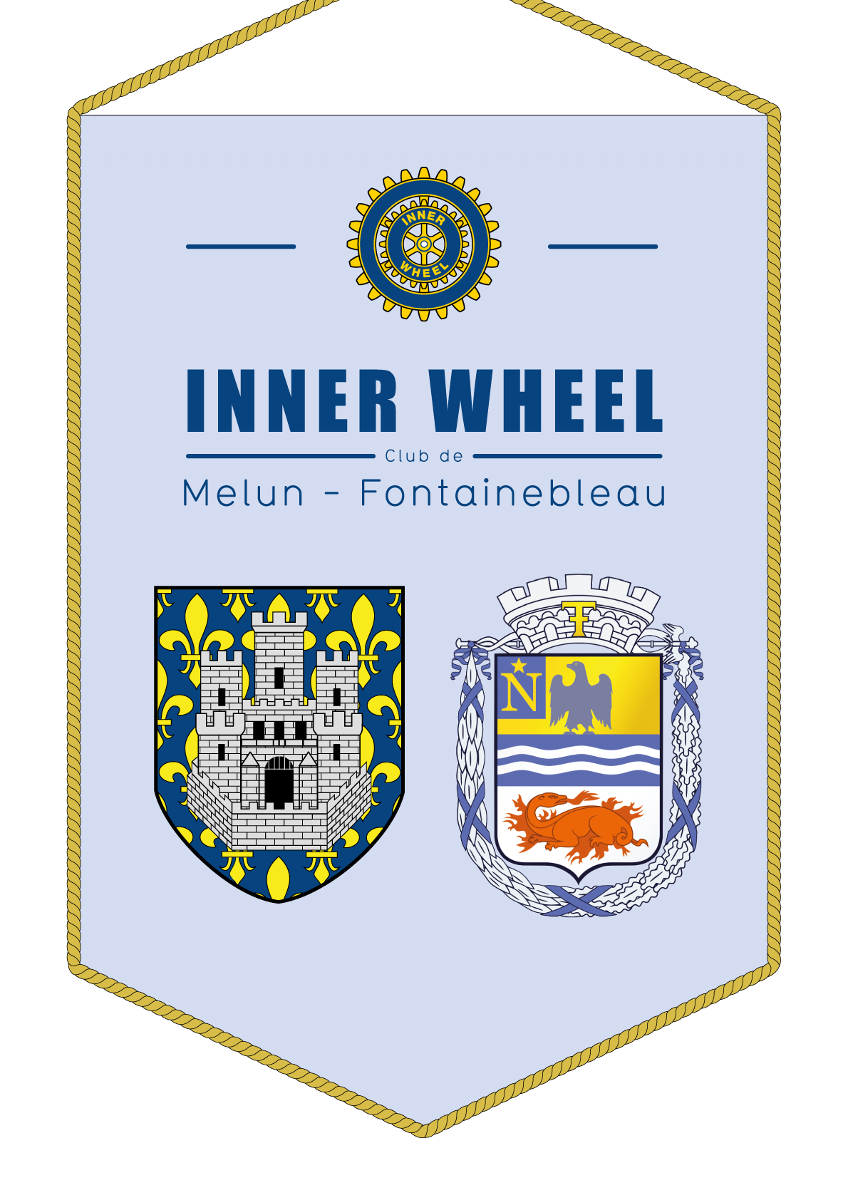 FANION INNER WHEEL CLUB MELUN FONTAINEBLEAU