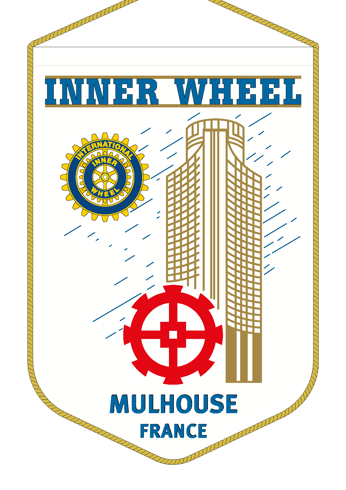 FANION INNER WHEEL CLUB MULHOUSE