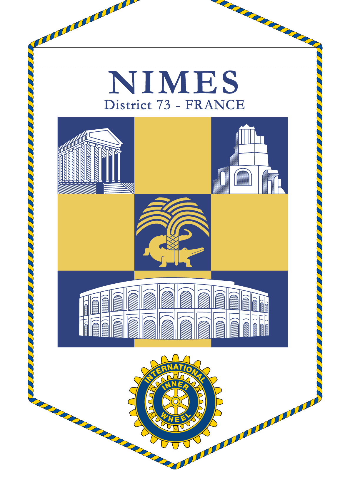 FANION INNER WHEEL CLUB NIMES