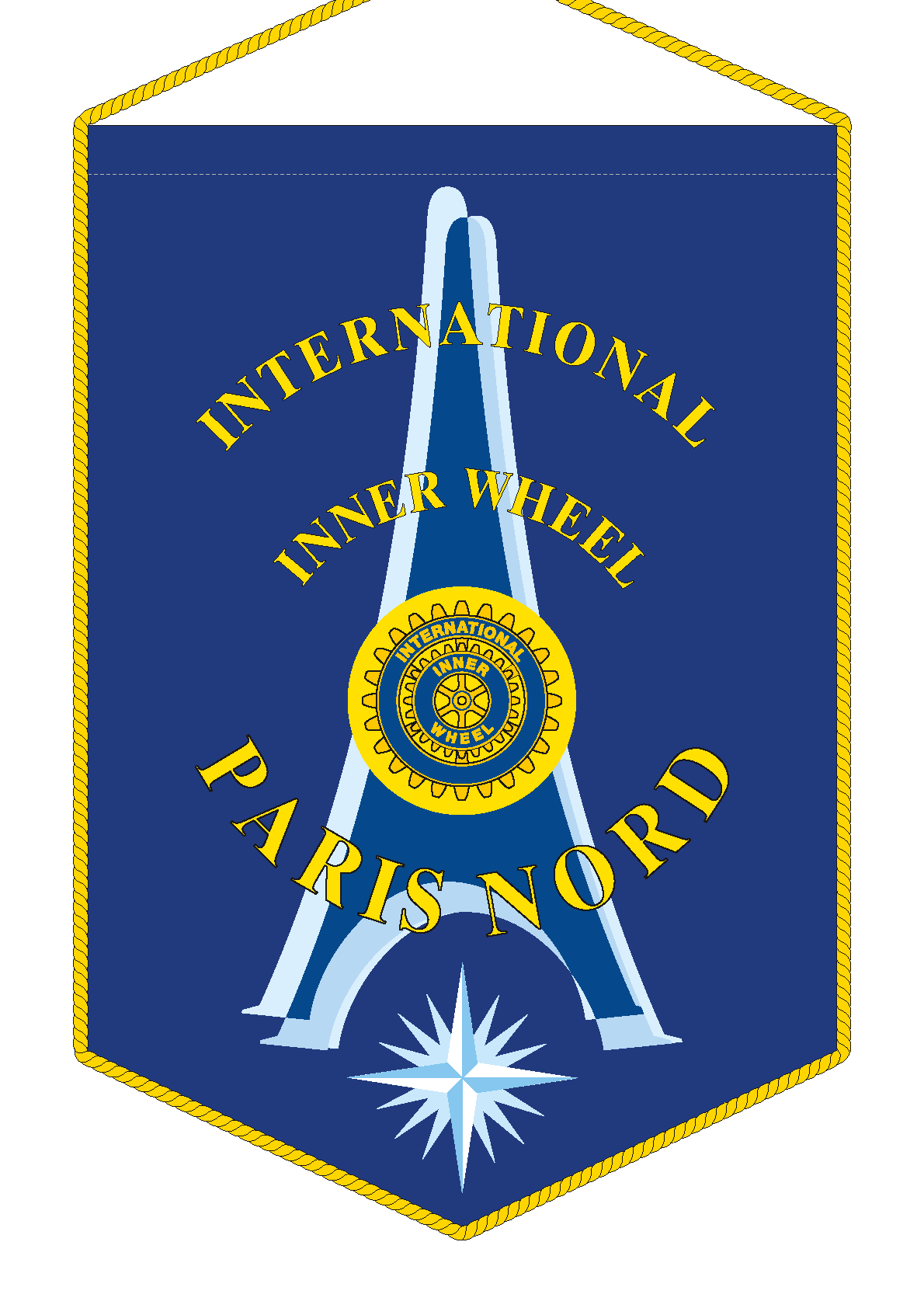 FANION INNER WHEEL CLUB PARIS NORD