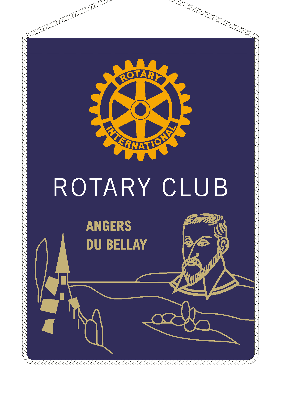 FANION ROTARY CLUB ANGERS DU BELLAY