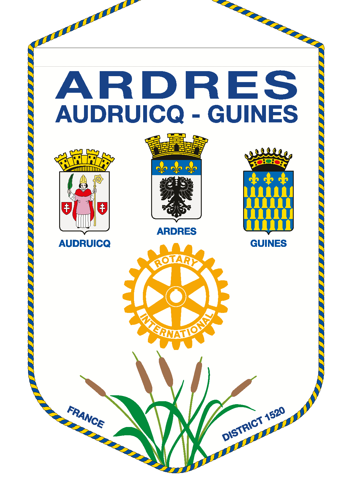 FANION ROTARY CLUB ARDRES AUDRUICQ GUINES