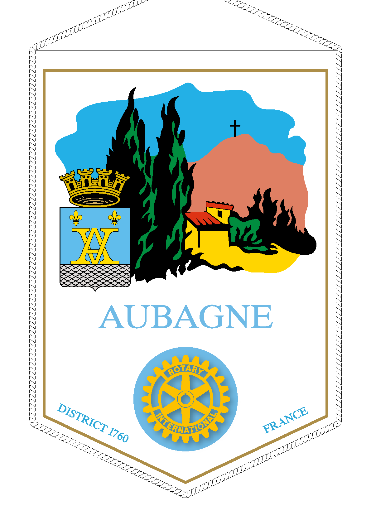 FANION ROTARY CLUB AUBAGNE