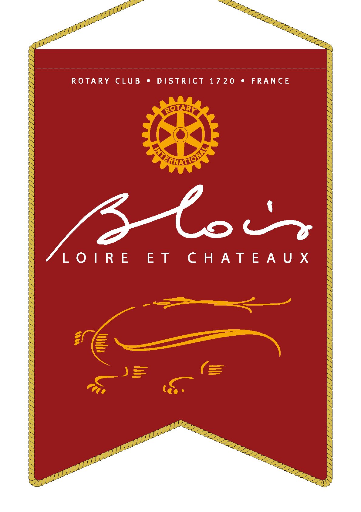 FANION ROTARY CLUB BLOIS LOIRE ET CHATEAUX