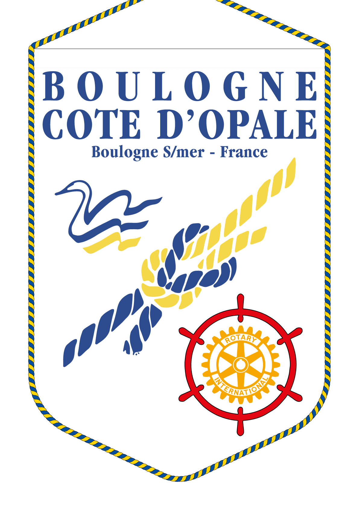 FANION ROTARY CLUB BOULOGNE COTE OPALE