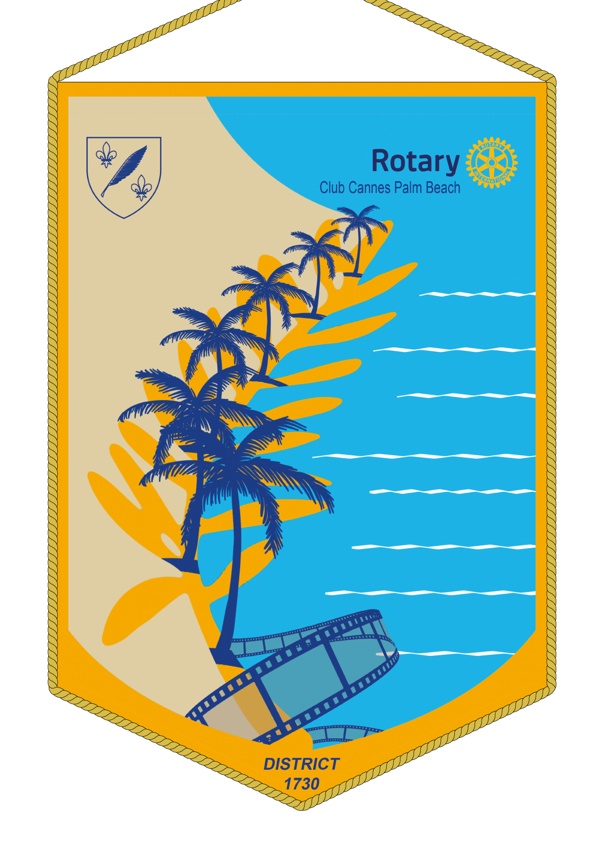 FANION ROTARY CLUB CANNES PALM BEACH