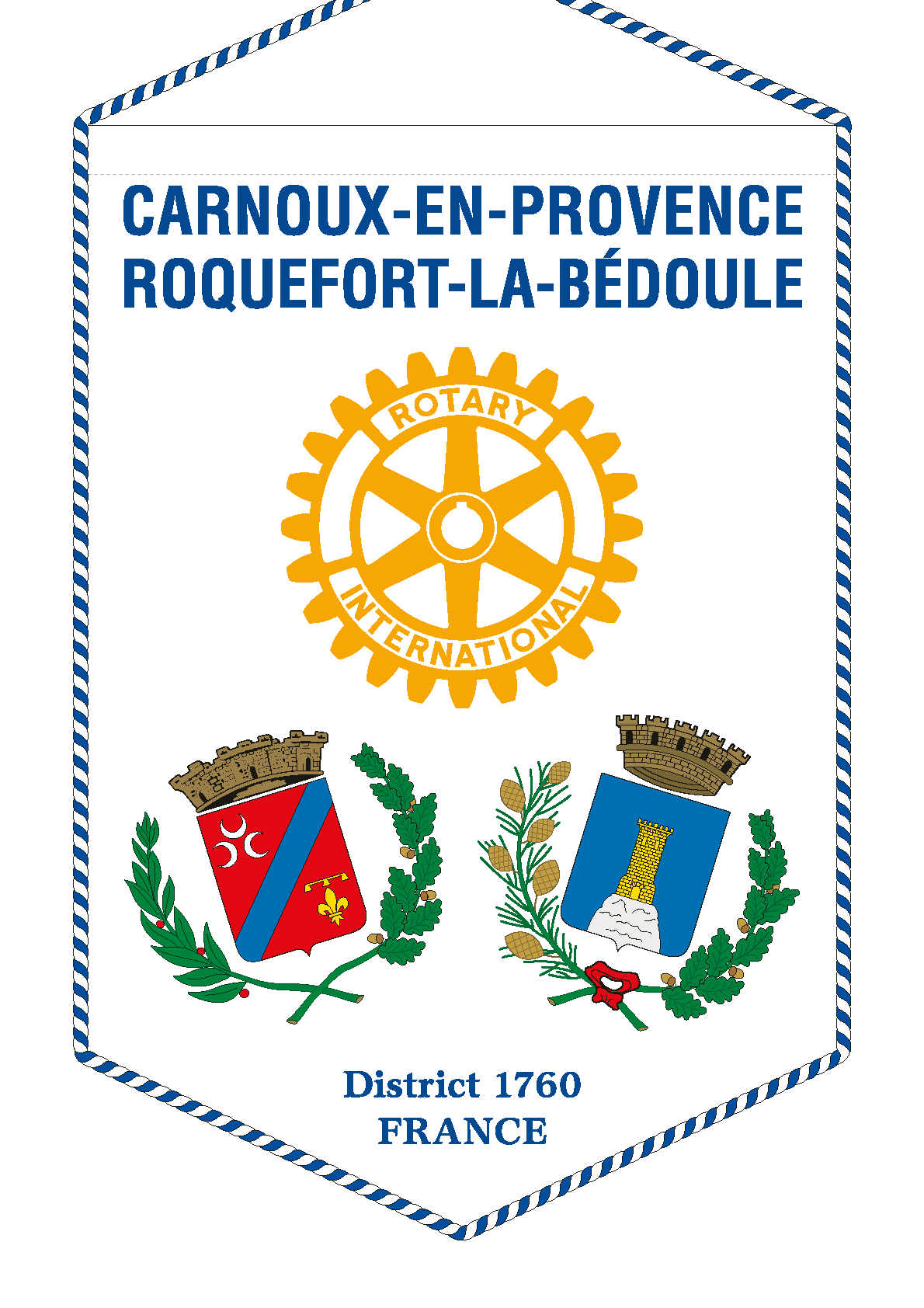 FANION ROTARY CLUB CARNOUX EN PROVENCE_ROQUEFORT_LA_BEDOULE