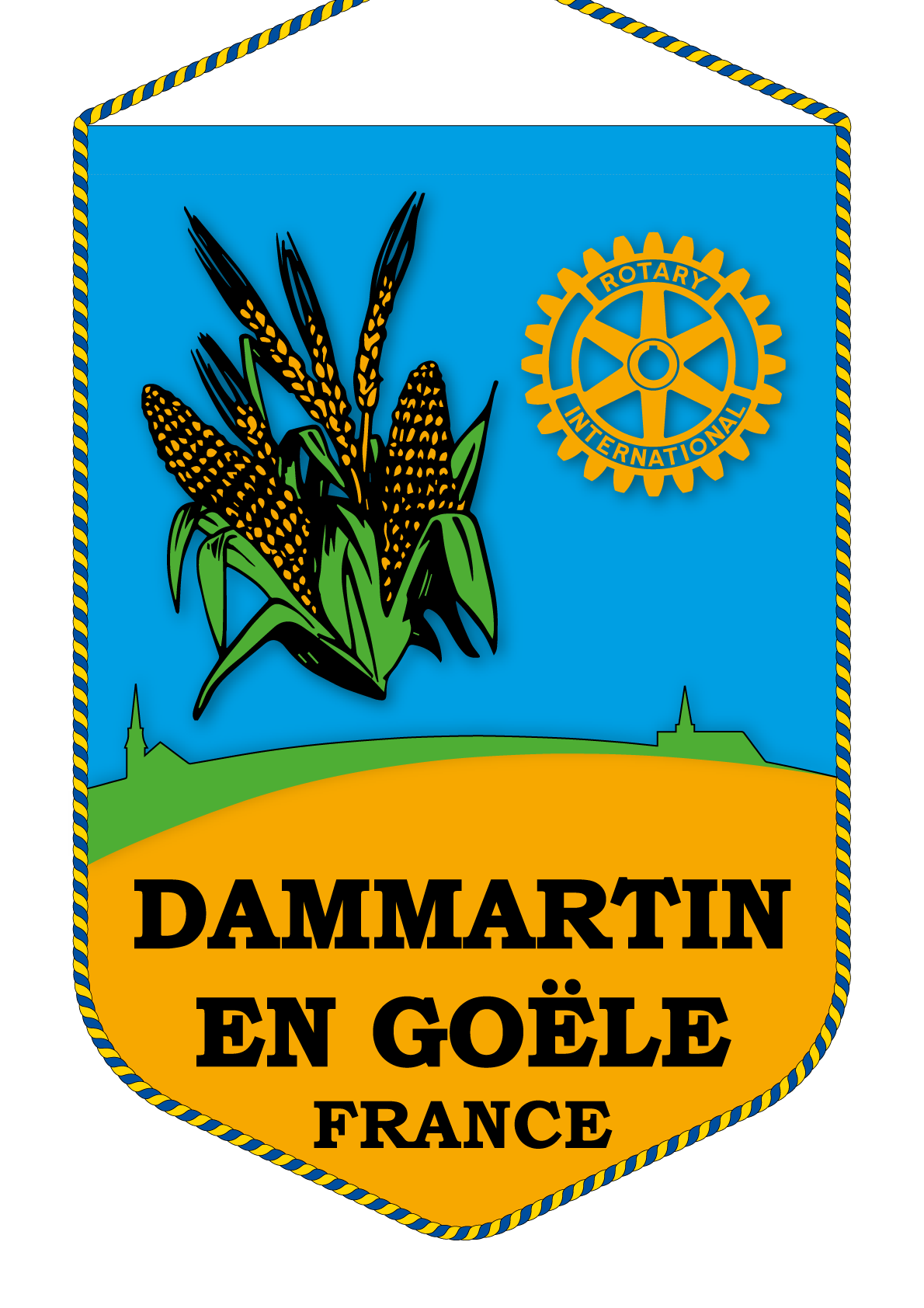 FANION ROTARY CLUB DAMMARTIN EN GOELE