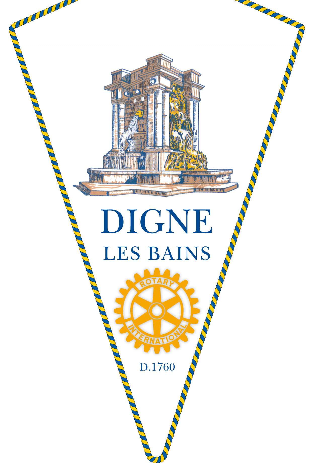 FANION ROTARY CLUB DIGNES LES BAINS