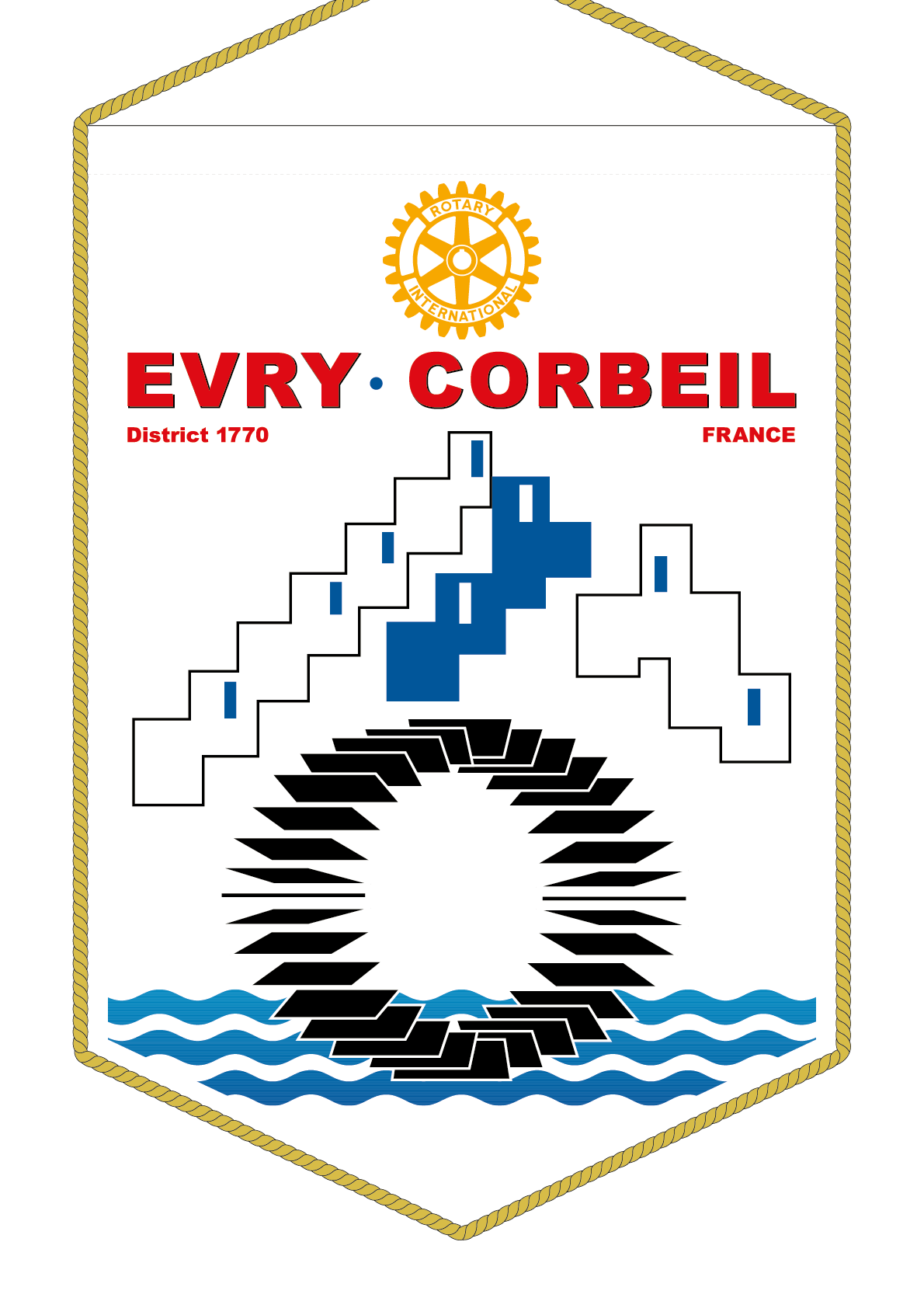 FANION ROTARY CLUB EVRY CORBEIL