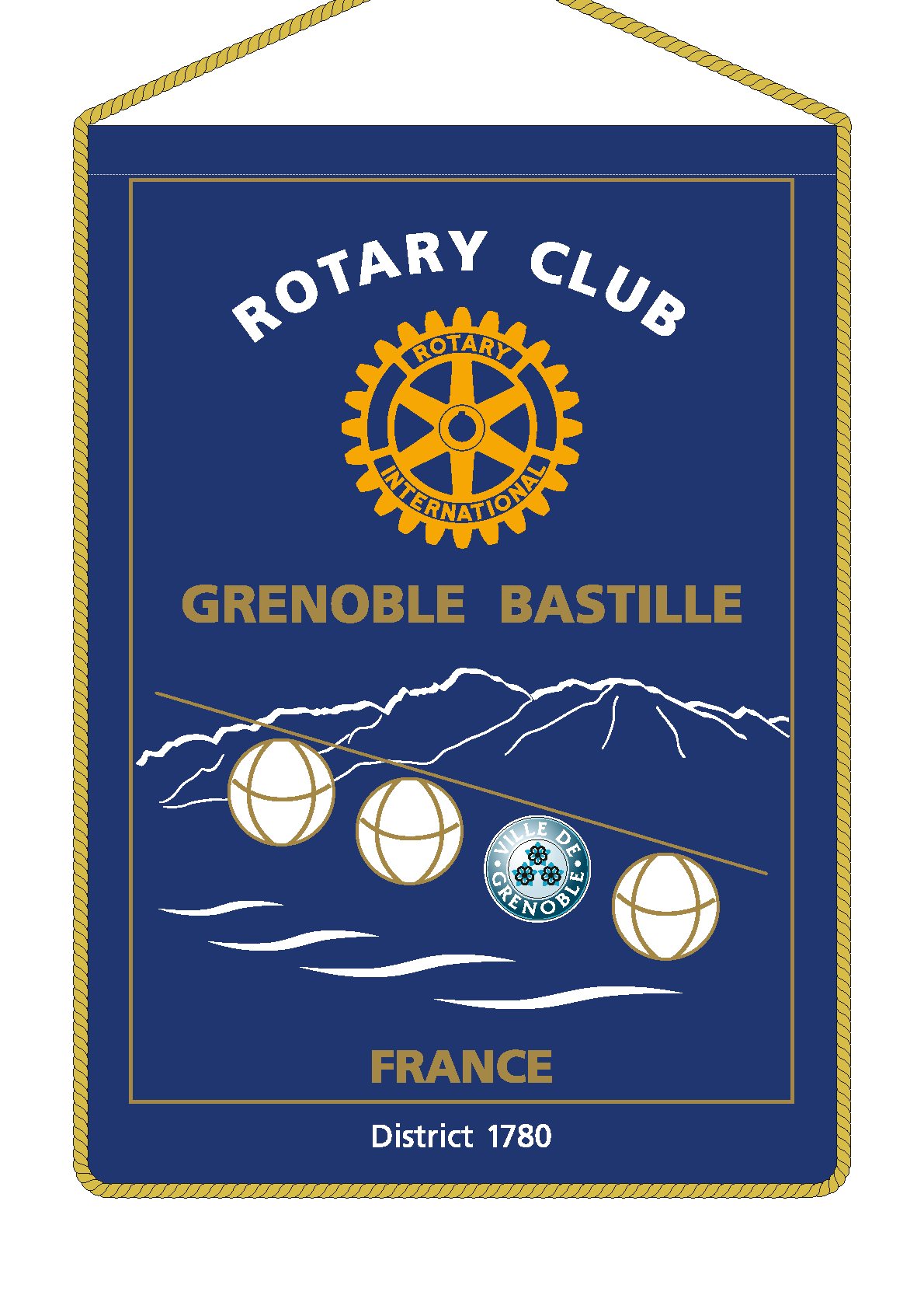 FANION ROTARY CLUB GRENOBLE BASTILLE