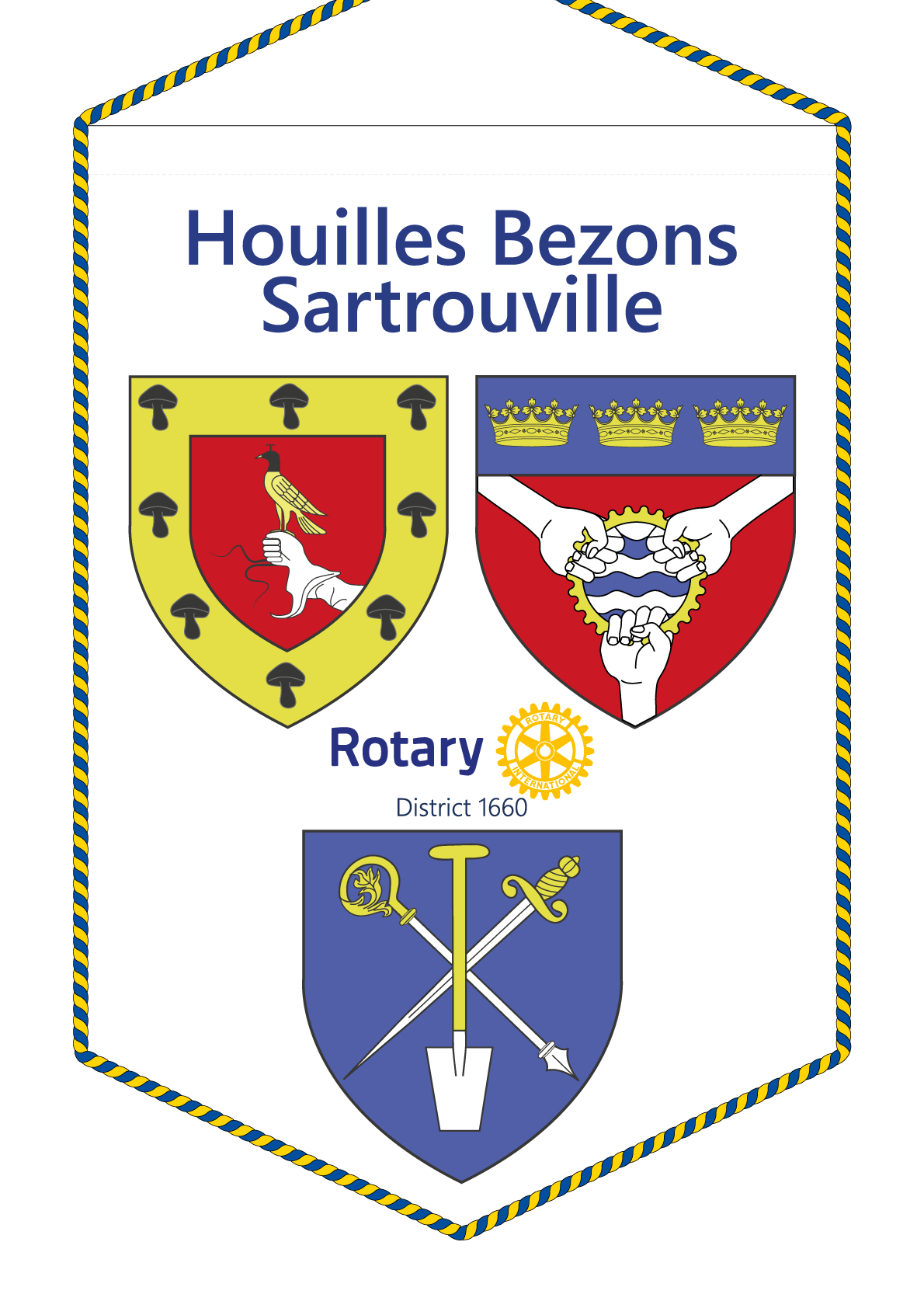 FANION ROTARY CLUB HOUILLES BEZONS SARTROUVILLE