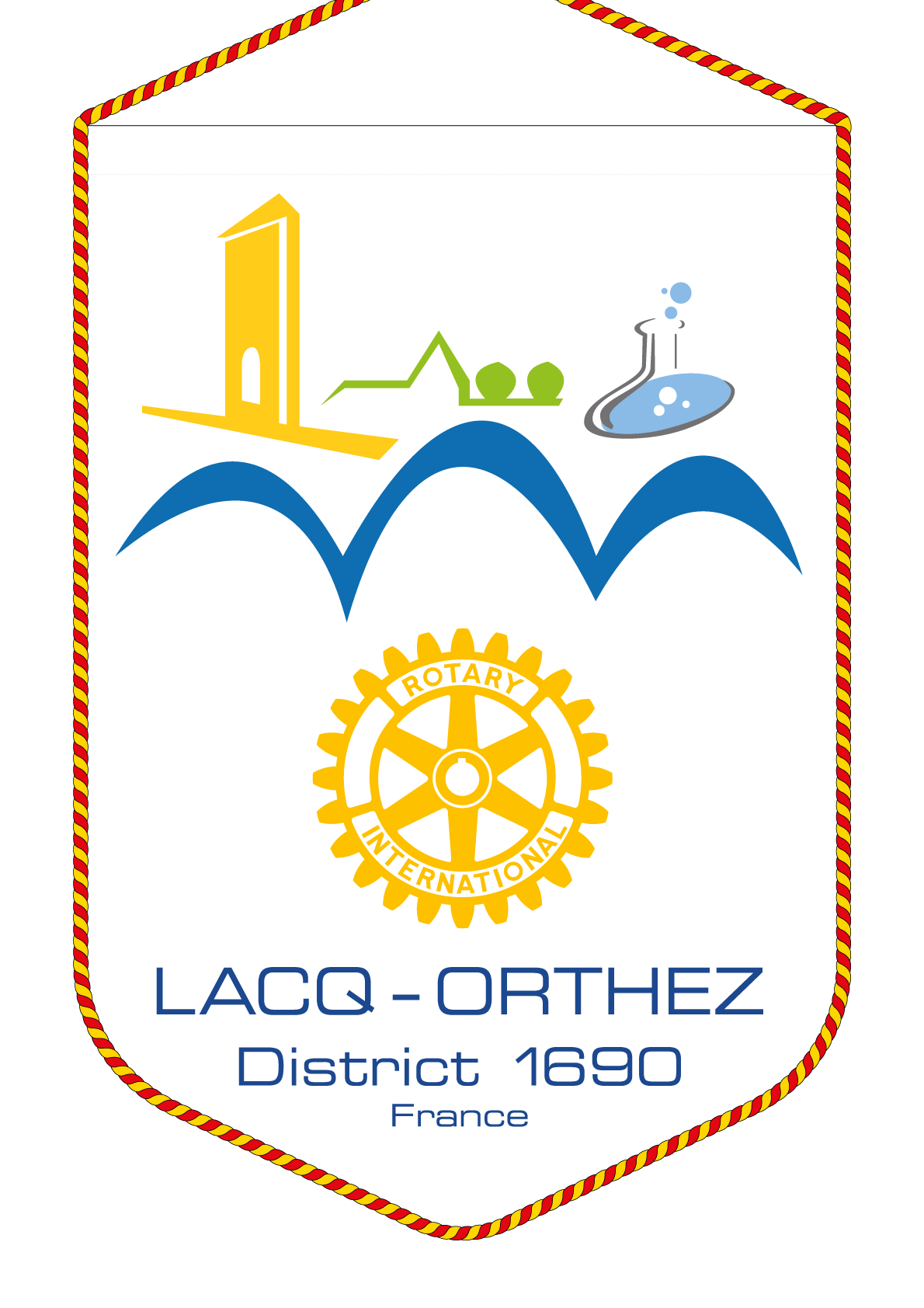 FANION ROTARY CLUB LACQ ORTHEZ