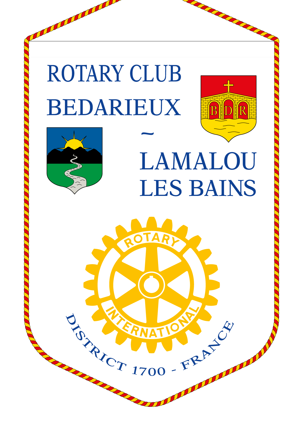 FANION ROTARY CLUB LAMALOU LES BAINS