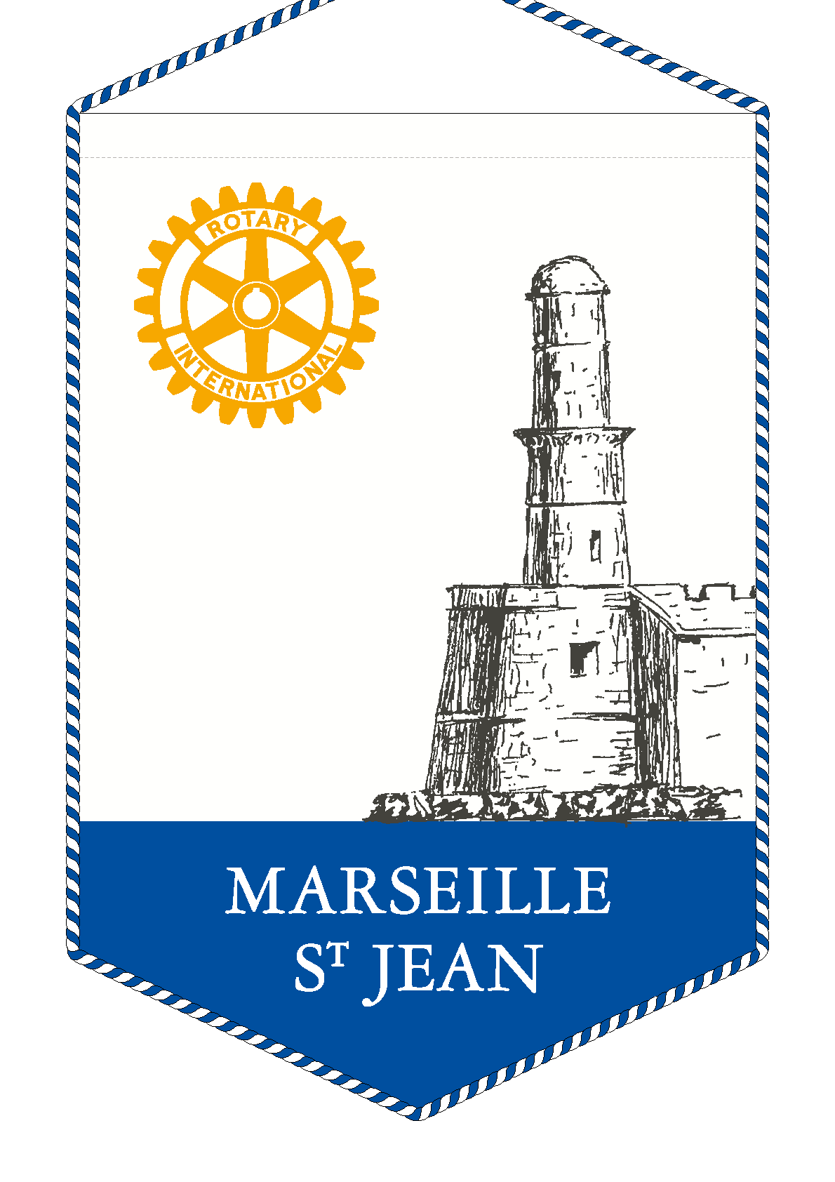 FANION ROTARY CLUB MARSEILLE SAINT JEAN