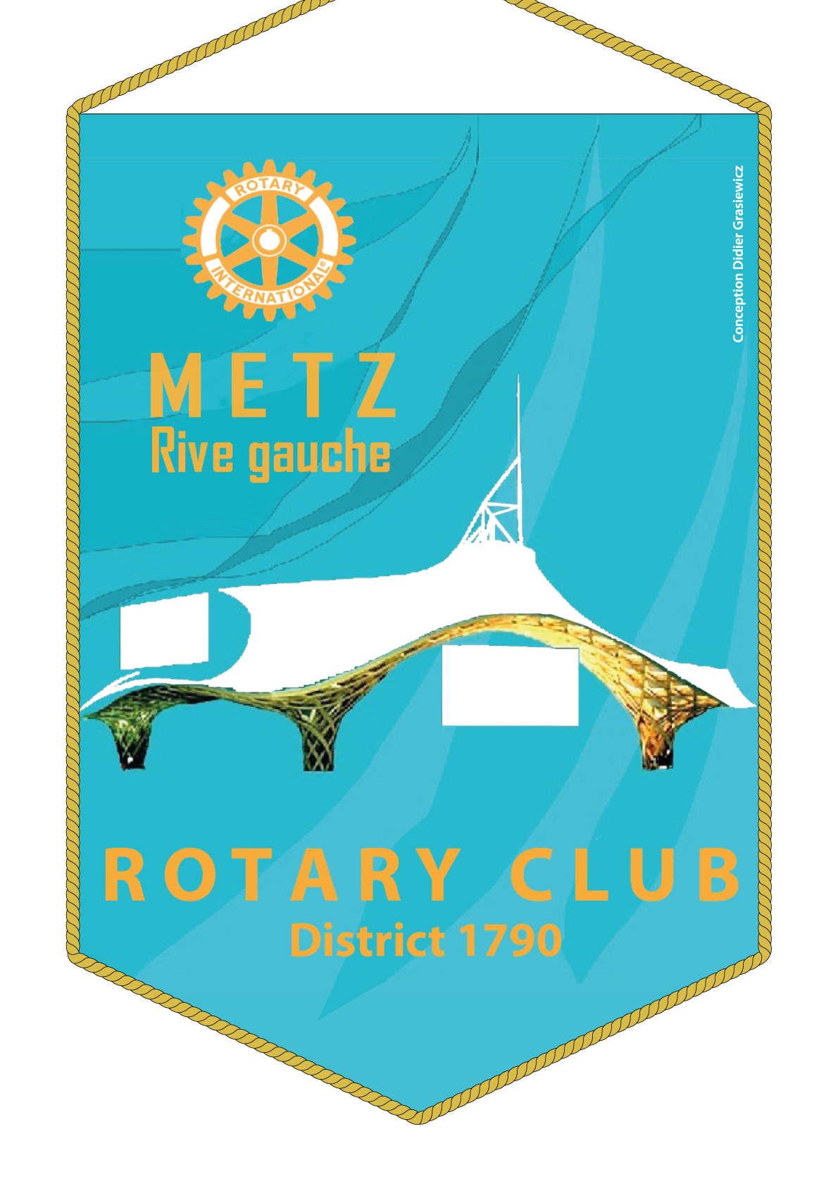 FANION ROTARY CLUB METZ RIVE GAUCHE