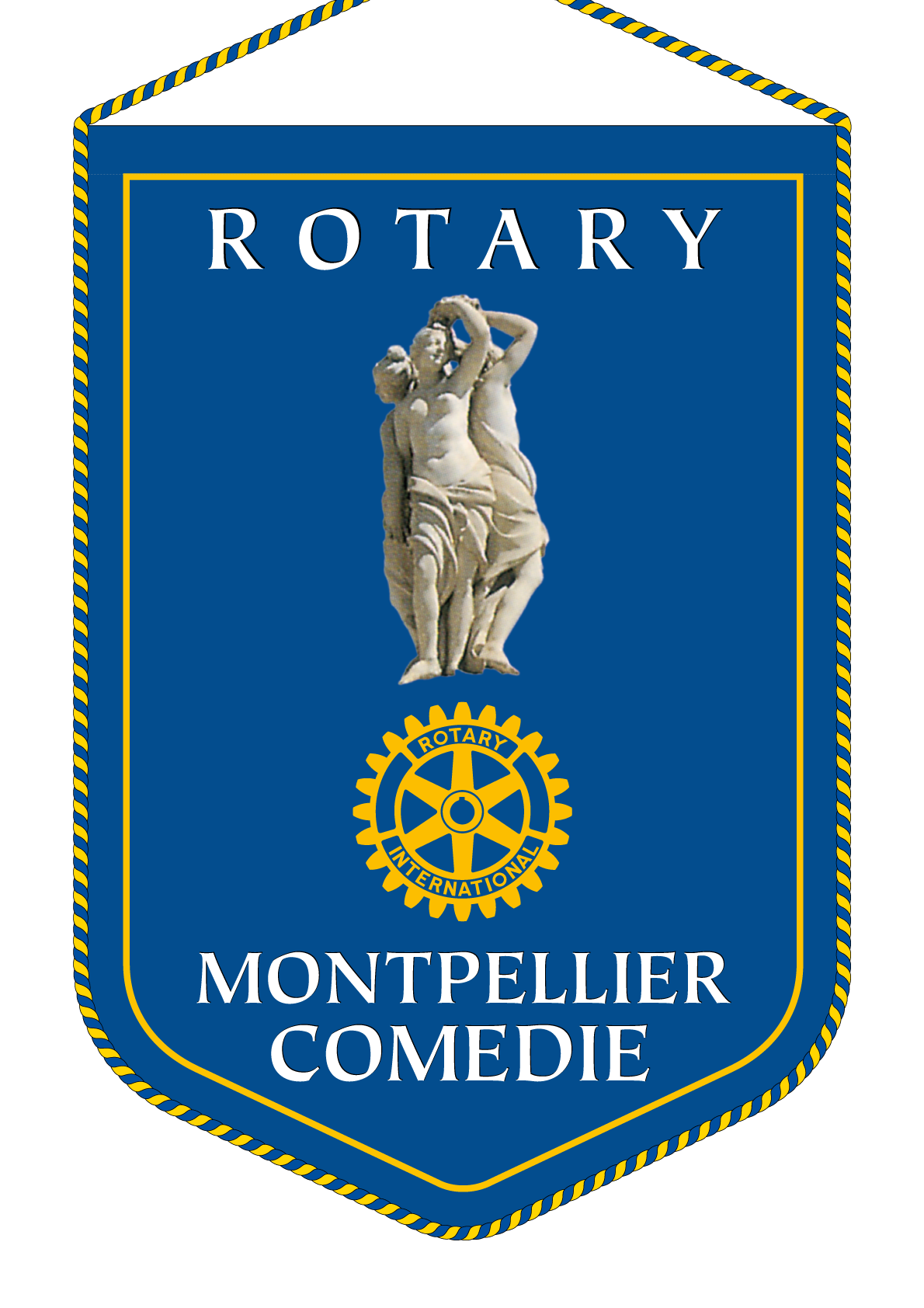 FANION ROTARY CLUB MONTPELLIER COMEDIE