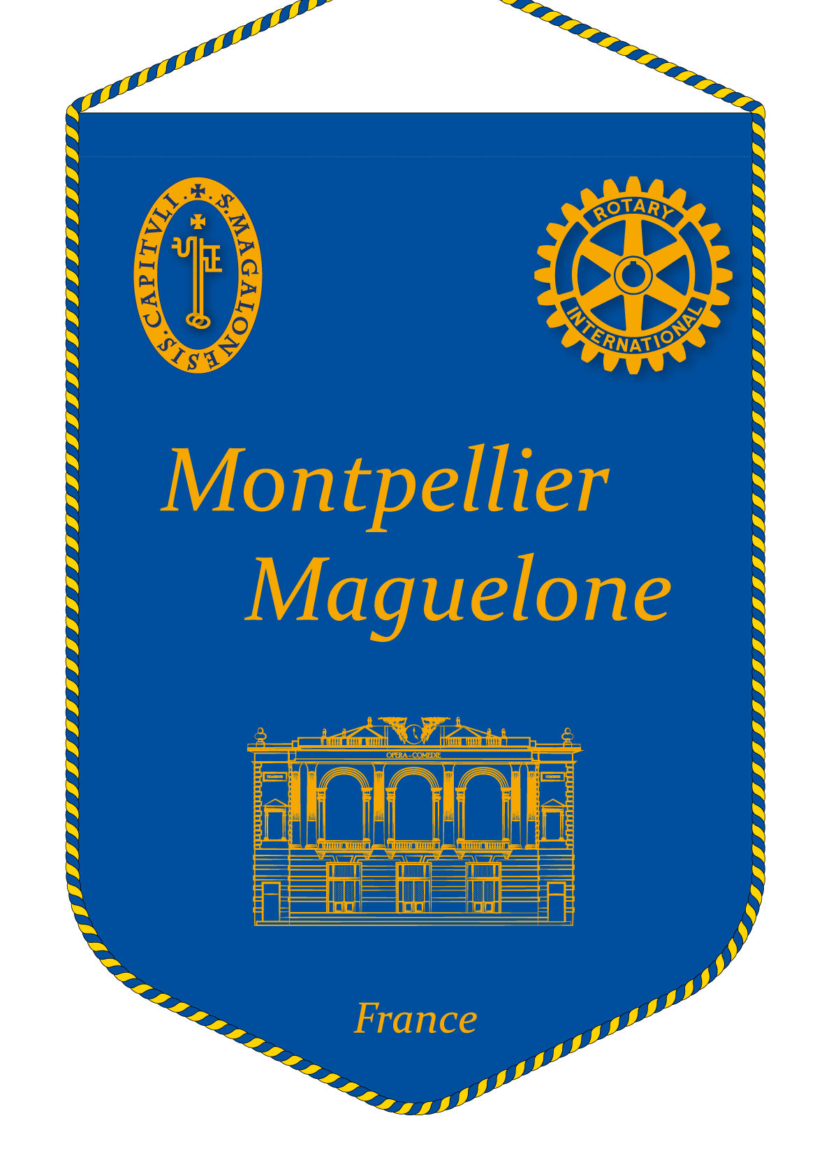 FANION ROTARY CLUB MONTPELLIER MAGUELONE