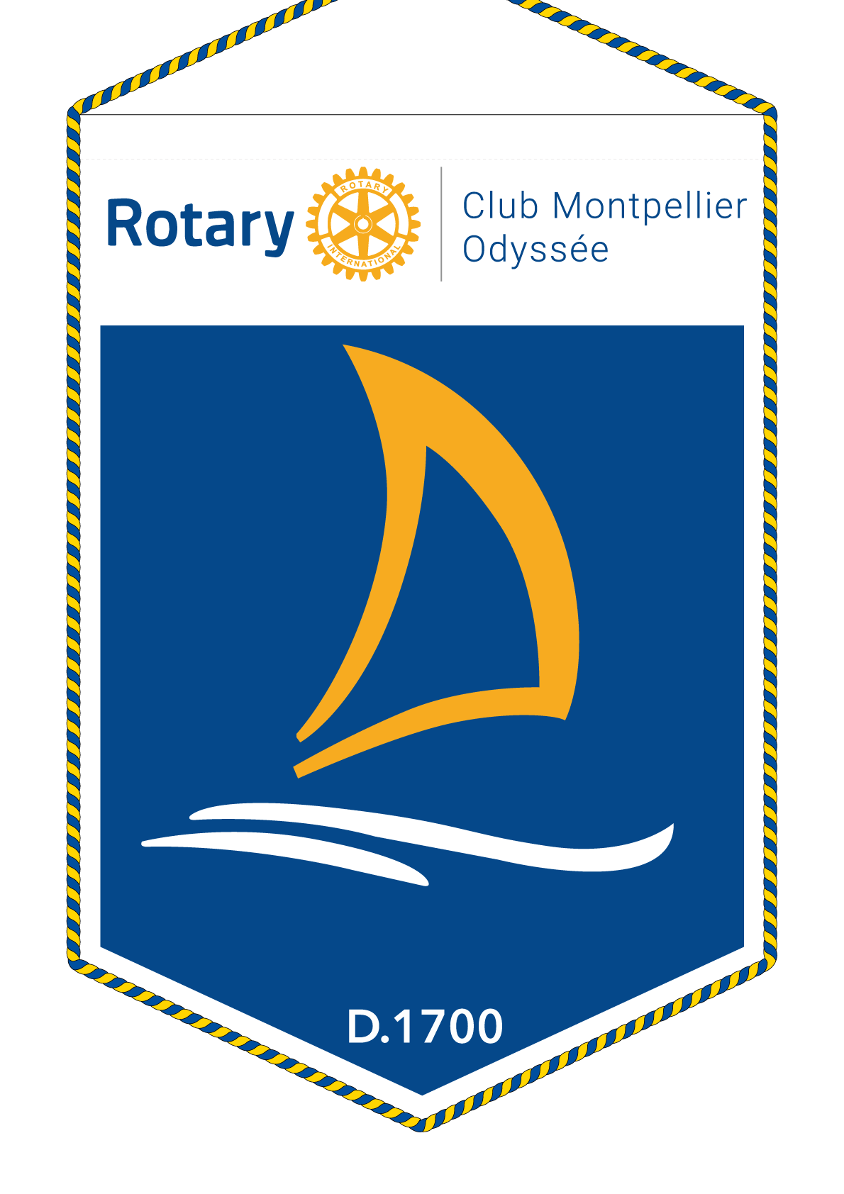 FANION ROTARY CLUB MONTPELLIER ODYSSEE