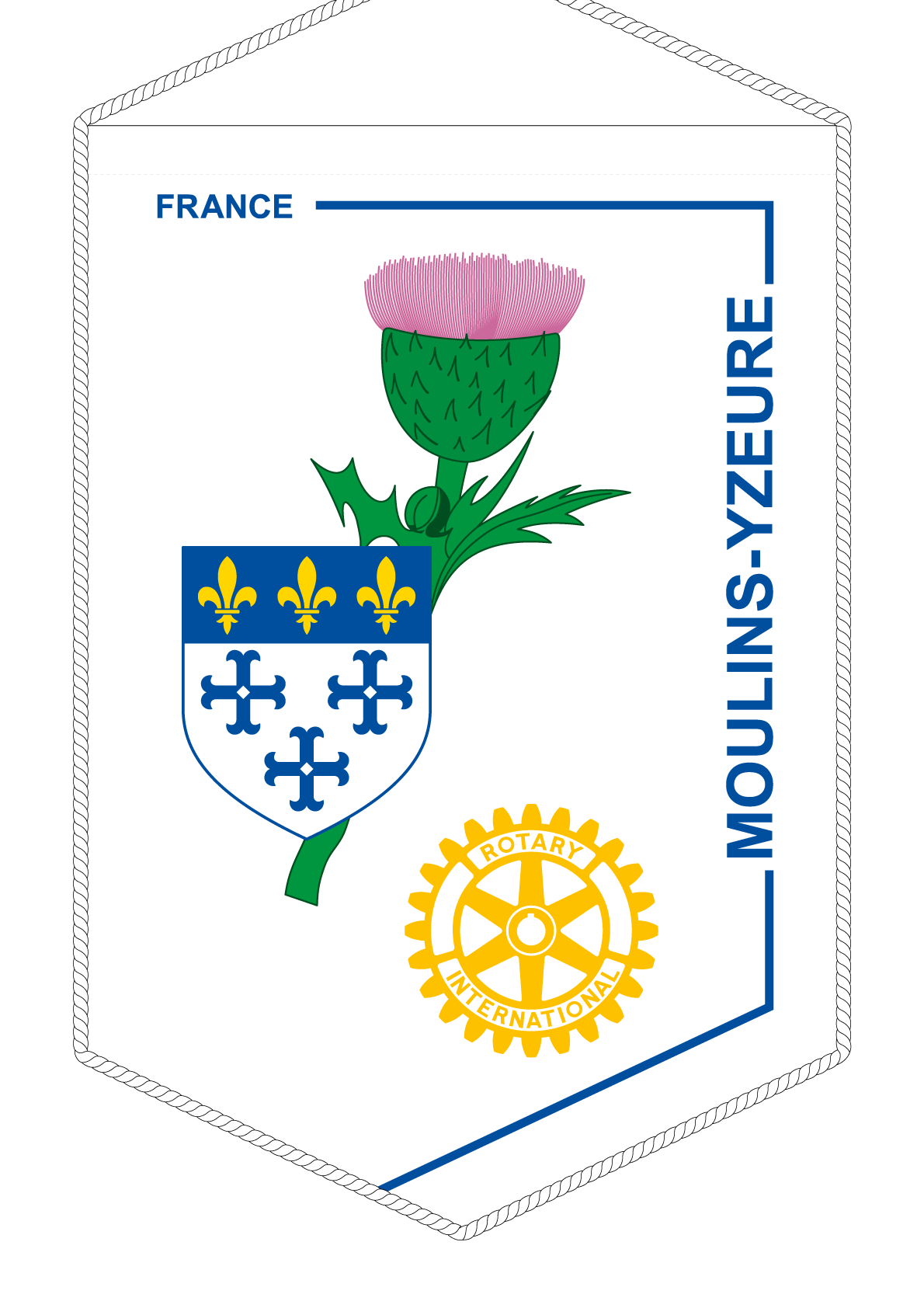 FANION ROTARY CLUB MOULINS YZEURE