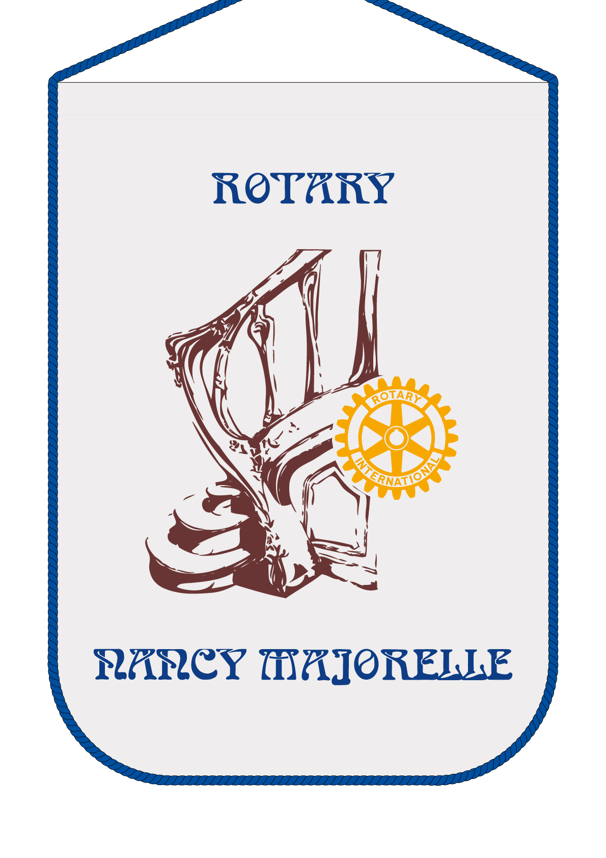 FANION ROTARY CLUB NANCY MAJORELLE R