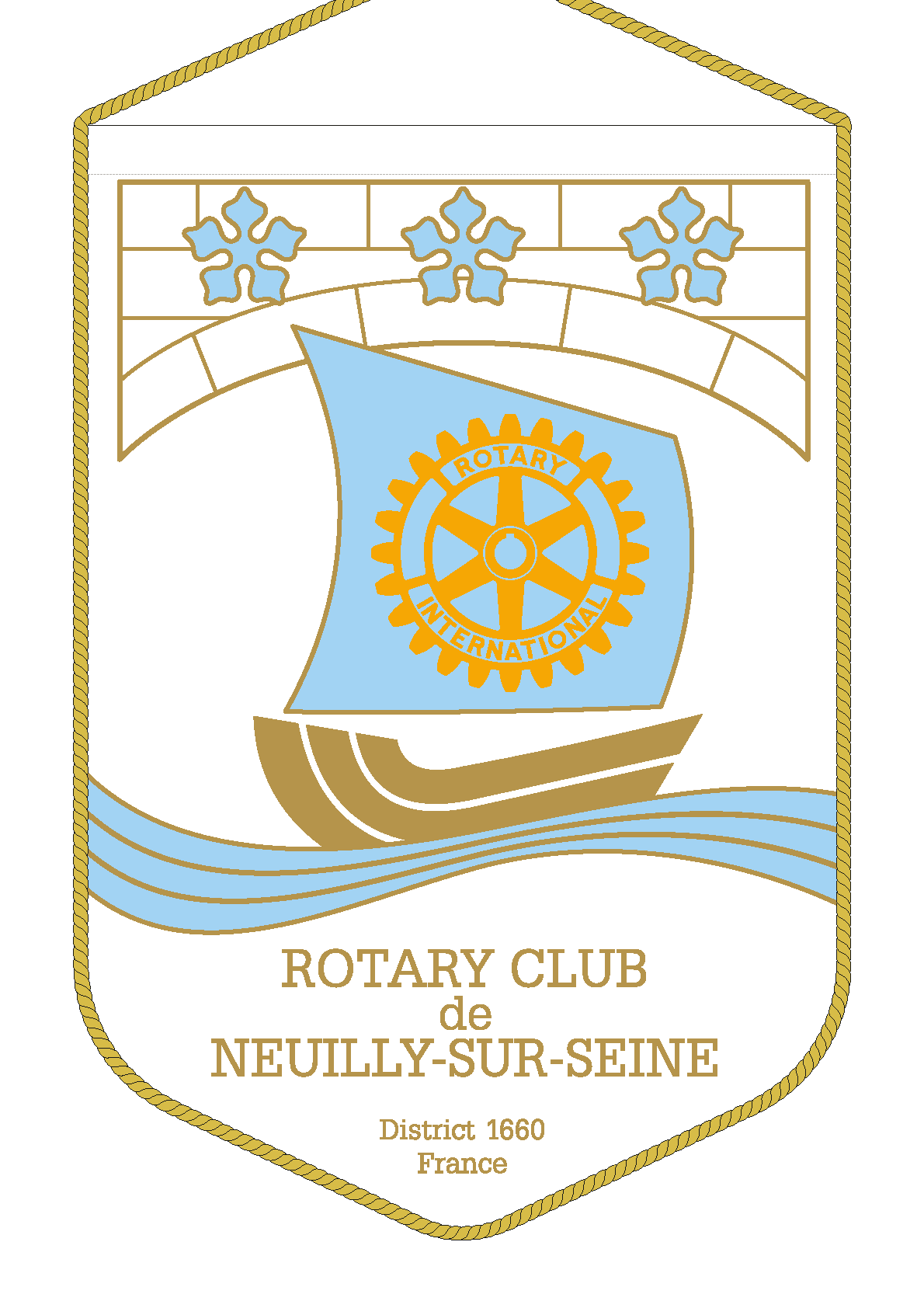 FANION ROTARY CLUB NEUILLY SUR SEINE