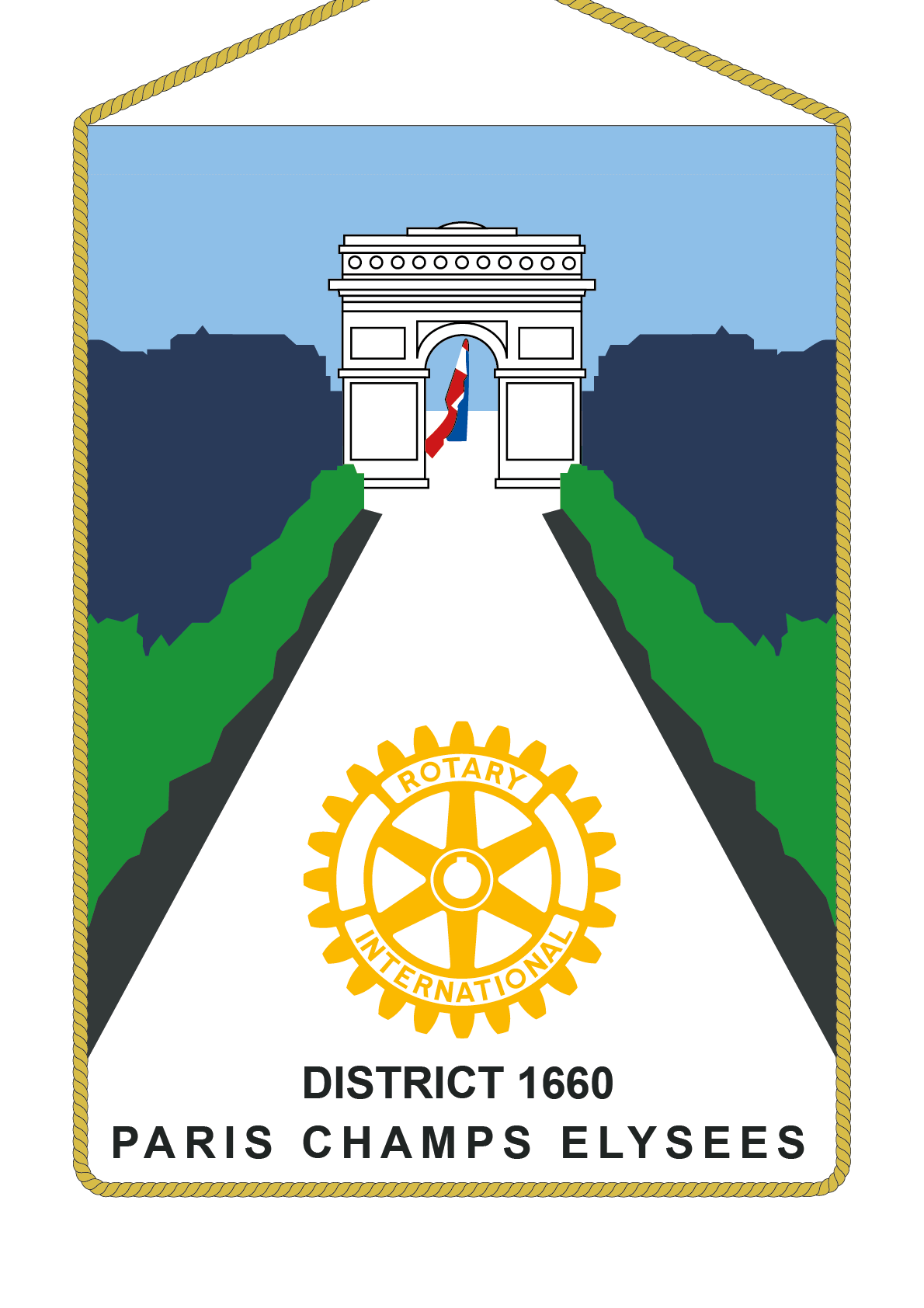 FANION ROTARY CLUB PARIS CHAMP ELYSEES