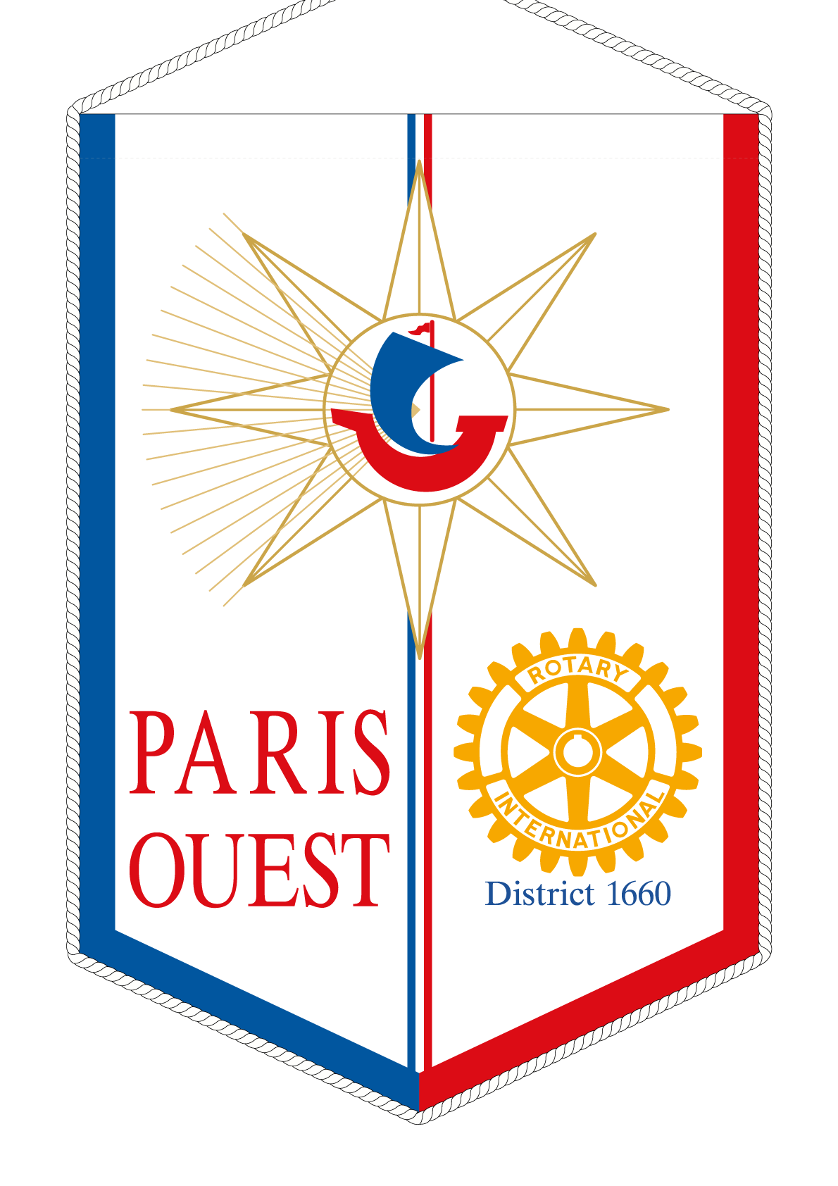 FANION ROTARY CLUB PARIS OUEST