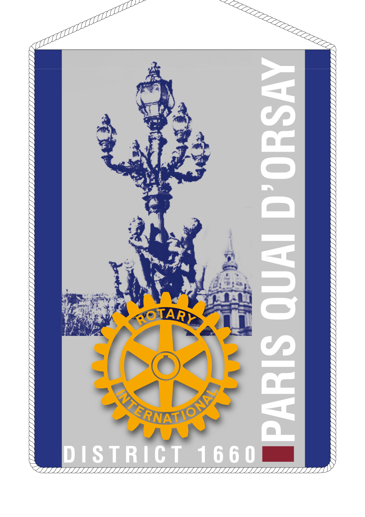 FANION ROTARY CLUB PARIS QUAI ORSAY