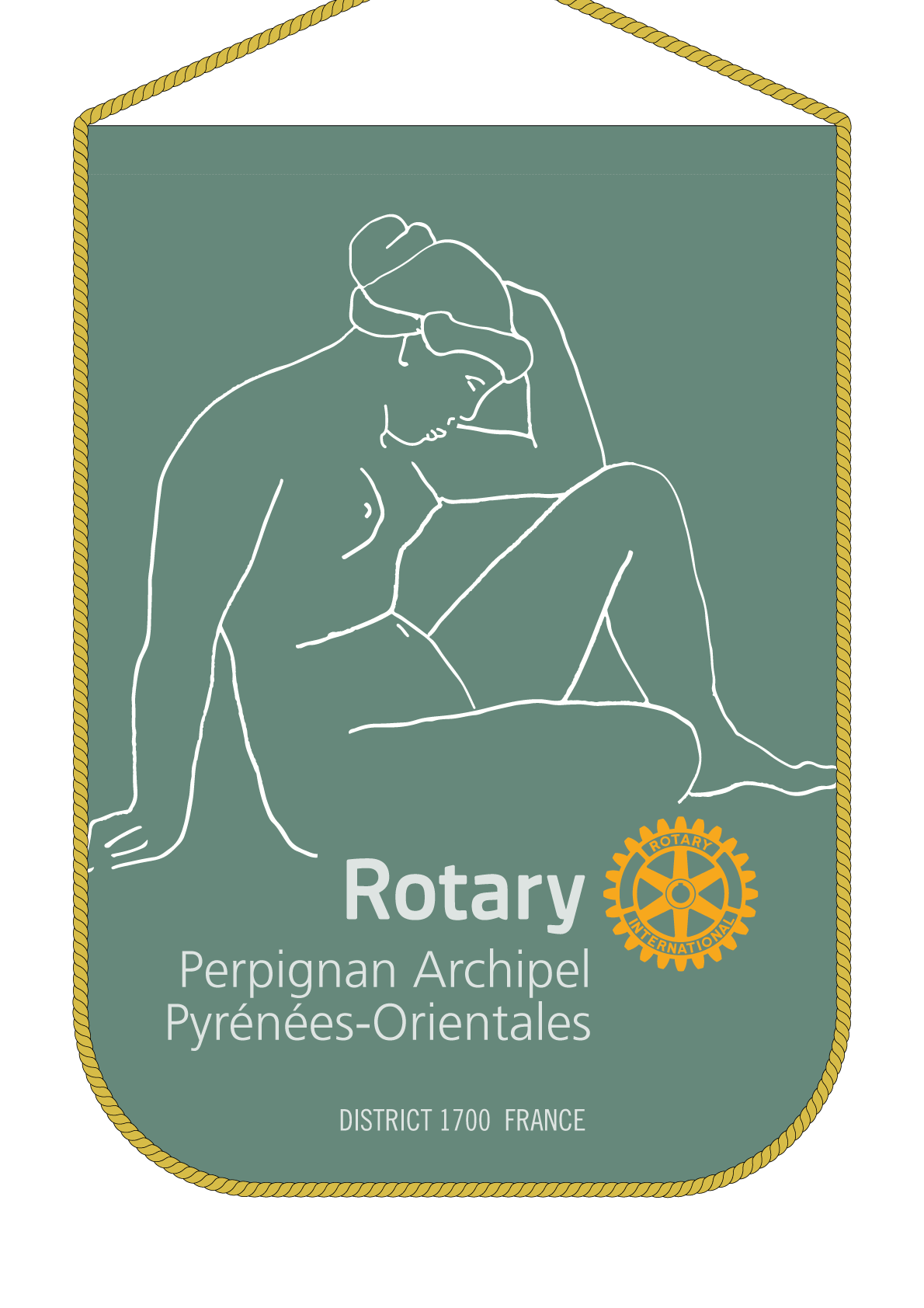 FANION ROTARY CLUB PERPIGNAN ARCHIPEL