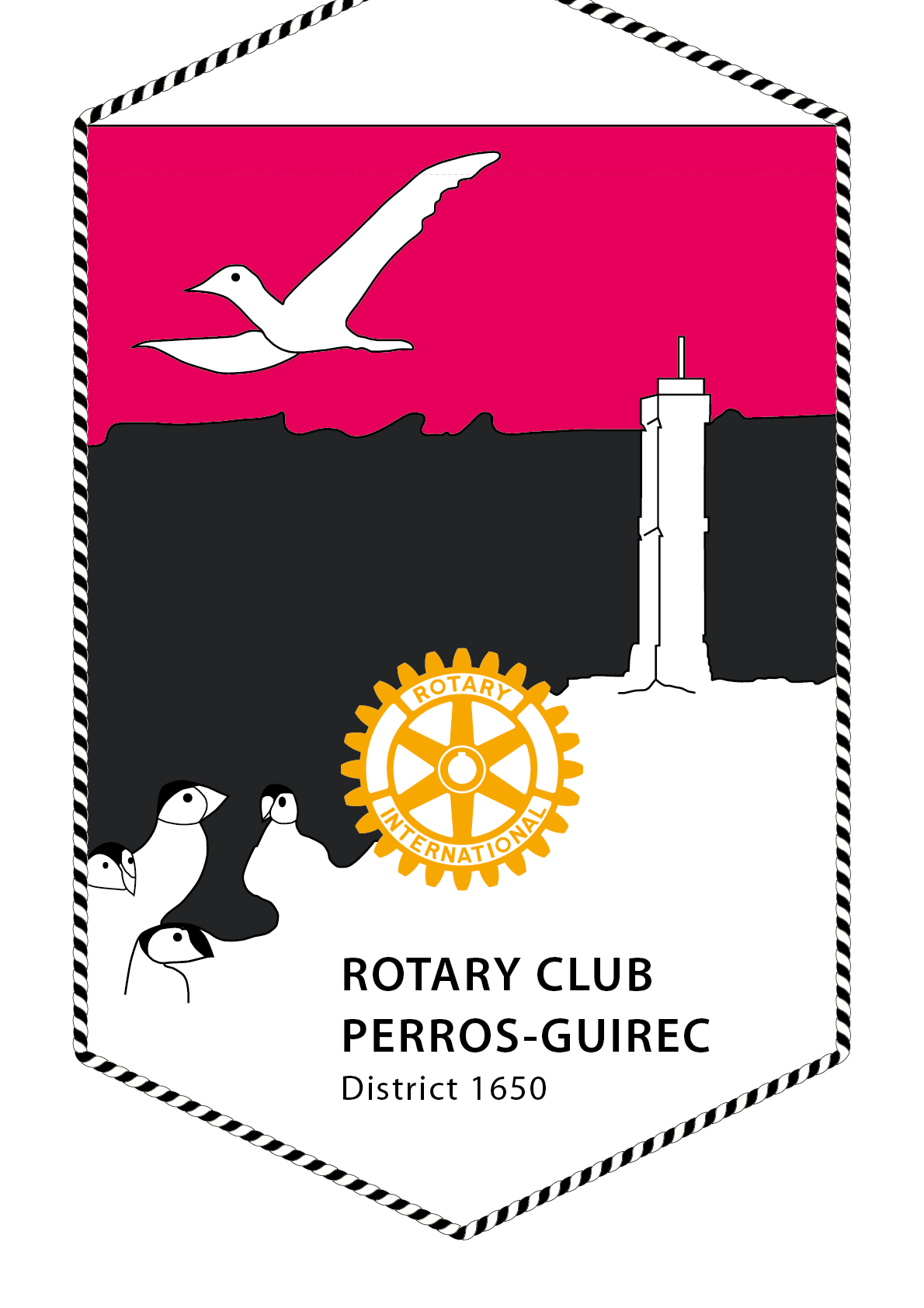 FANION ROTARY CLUB PERROS GUIREC