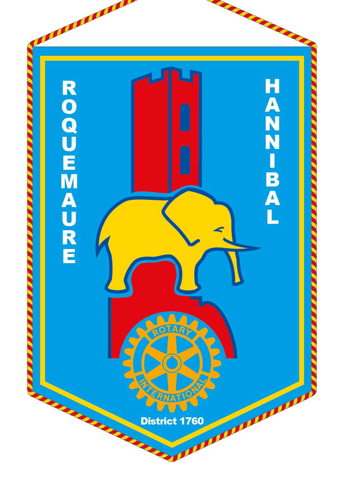 FANION ROTARY CLUB ROQUEMAURE HANNIBAL
