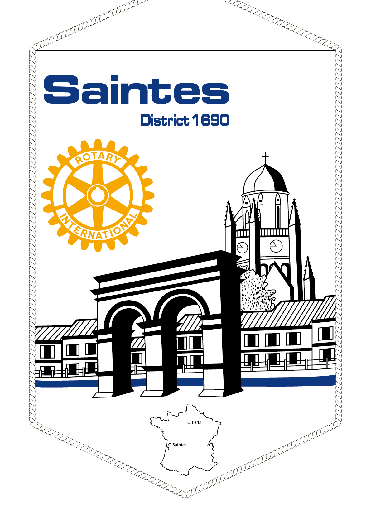 FANION ROTARY CLUB SAINTES