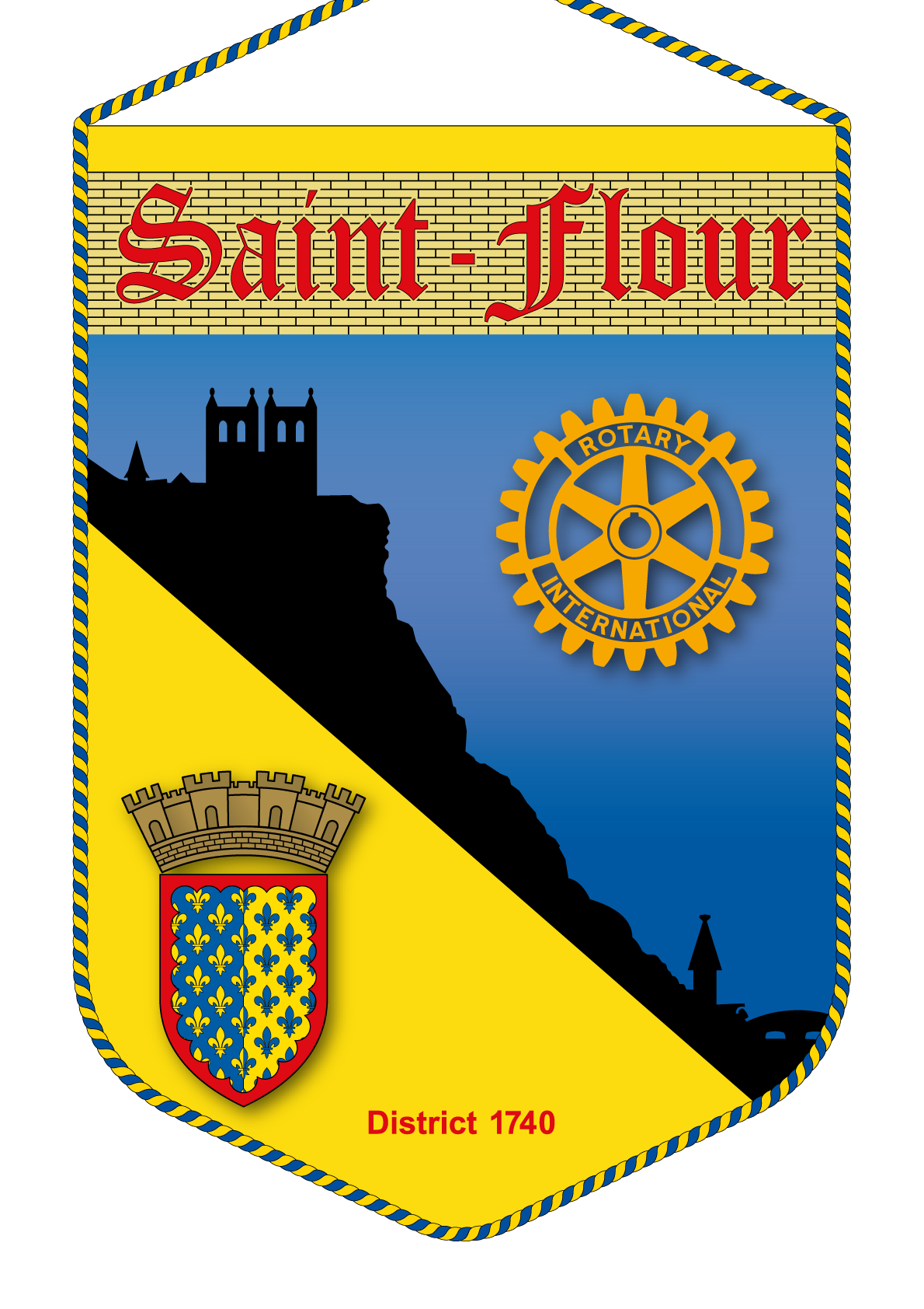 FANION ROTARY CLUB SAINT FLOUR