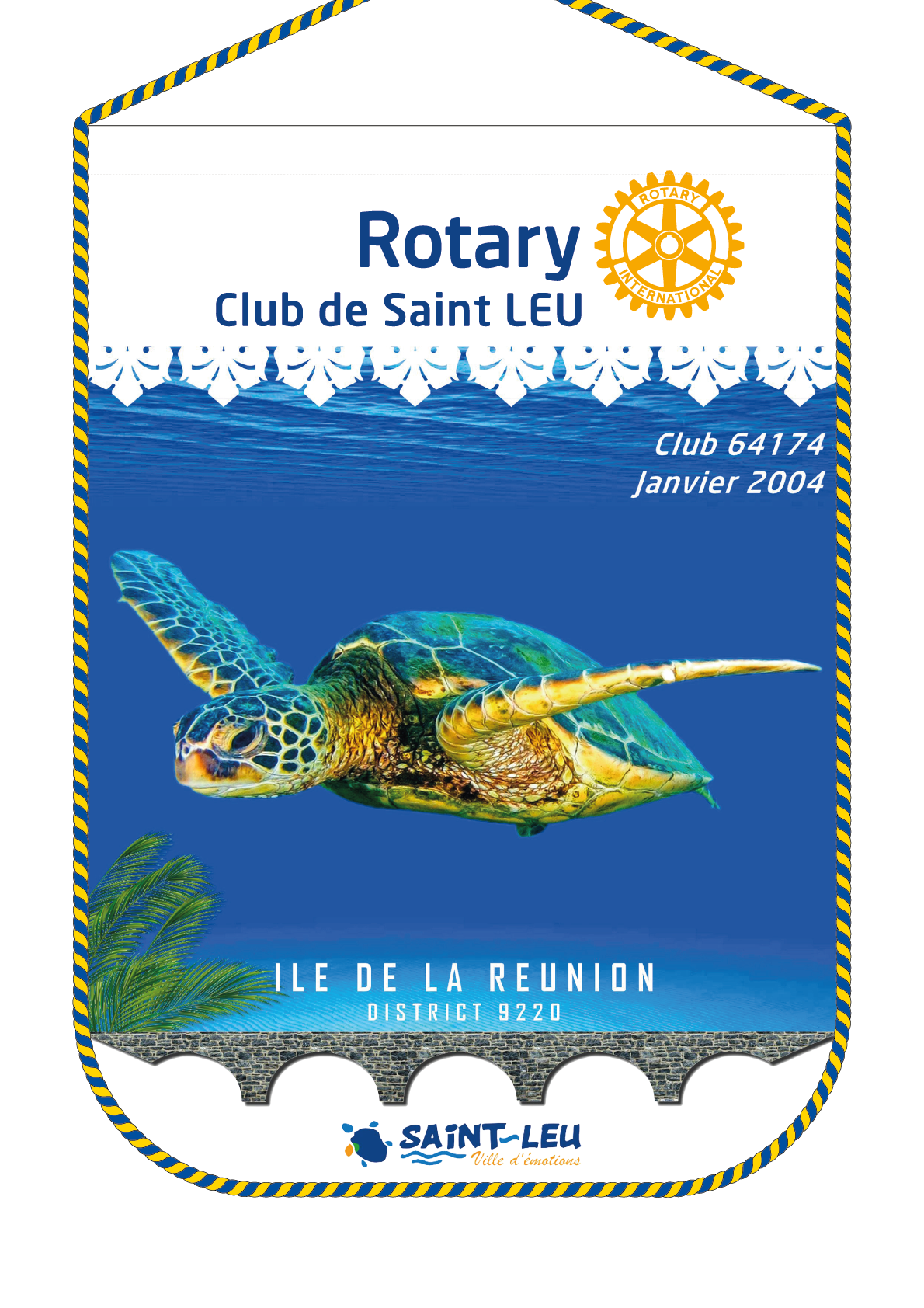 FANION ROTARY CLUB SAINT LEU