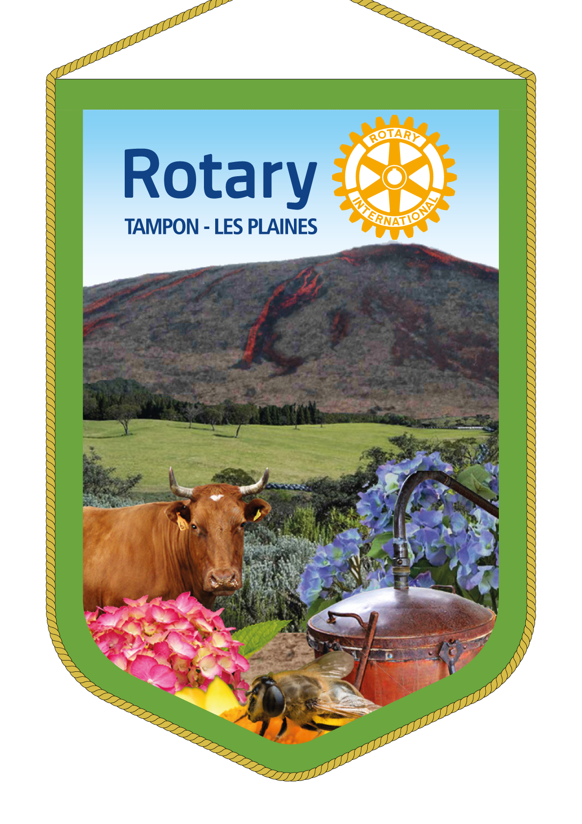 FANION ROTARY CLUB TAMPON LES PLAINES