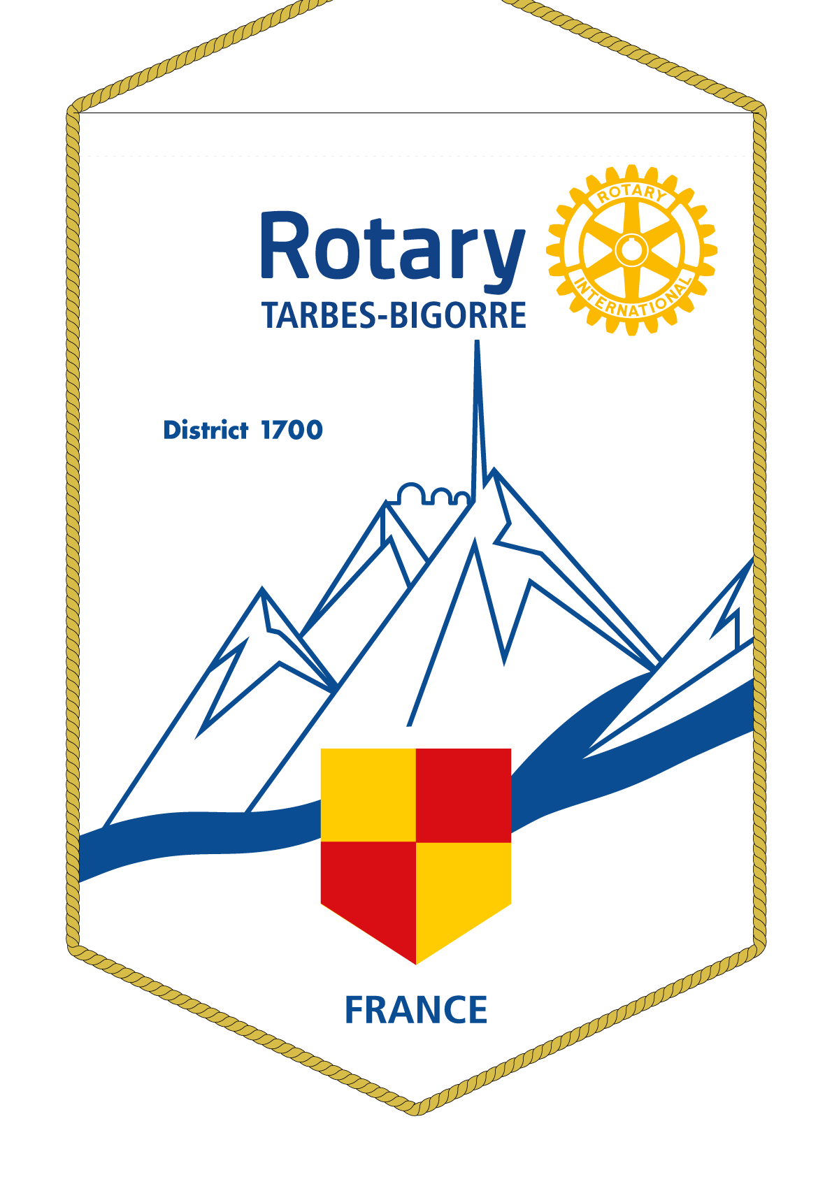 FANION ROTARY CLUB TARBES BIGORRE