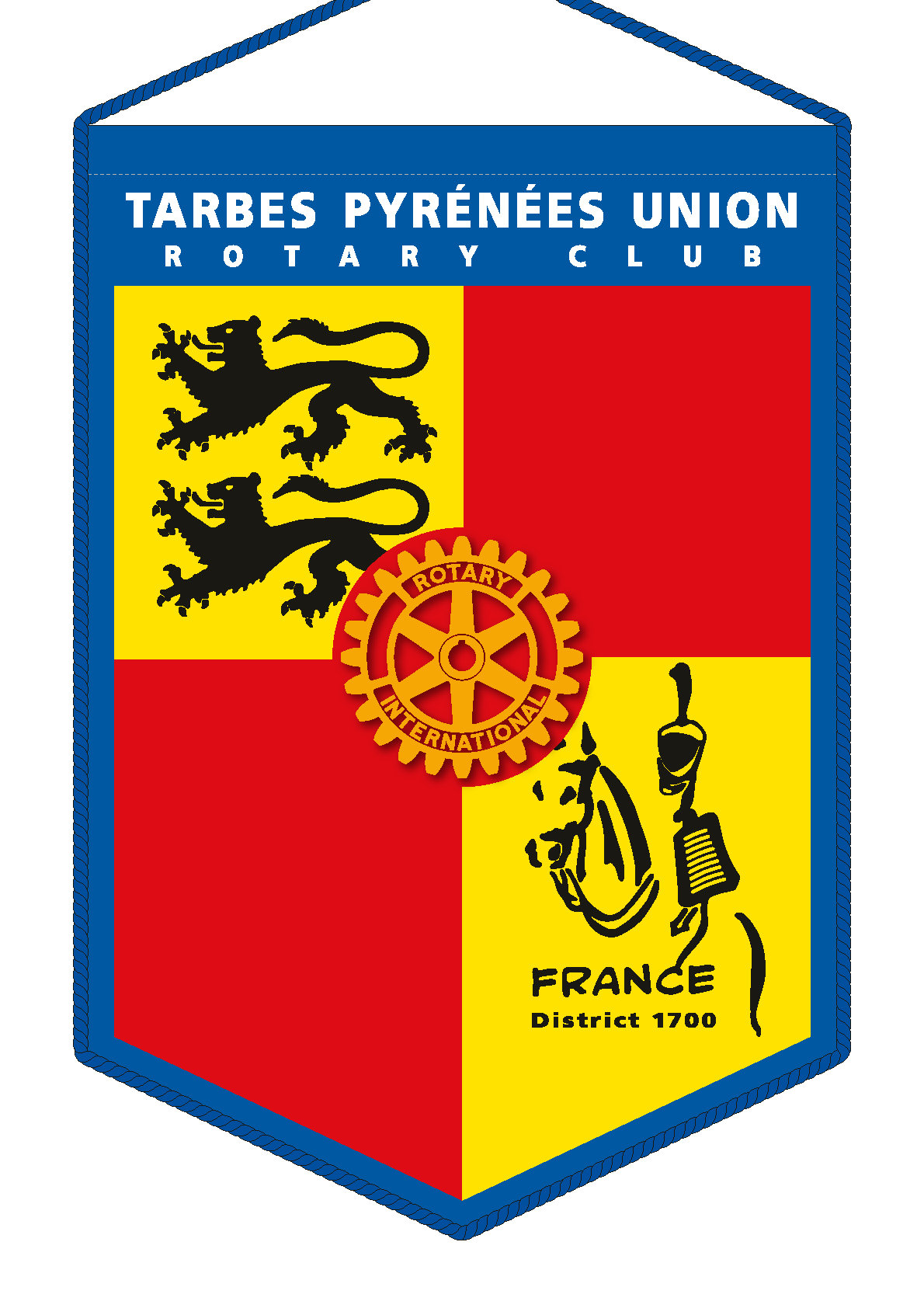 FANION ROTARY CLUB TARBES PYRENEES_UNION