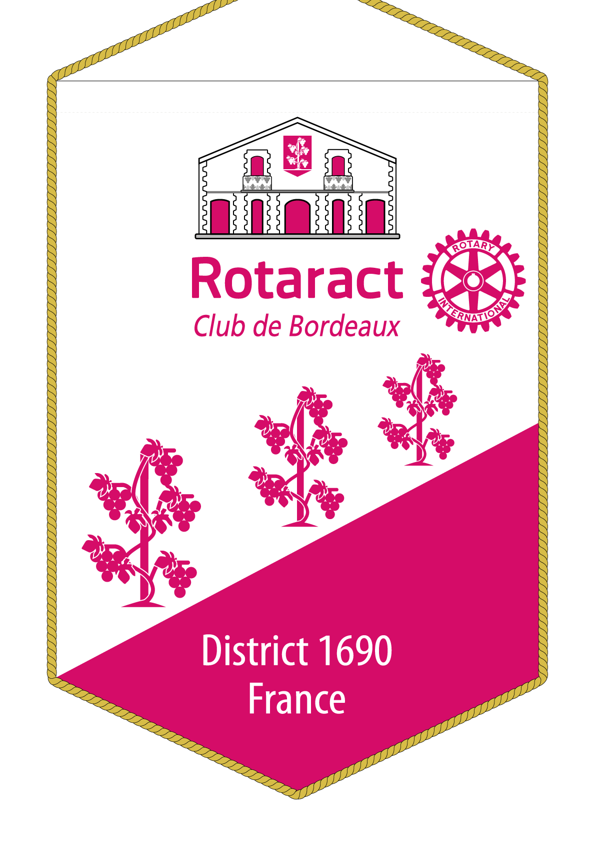 FANION ROTARACT CLUB BORDEAUX