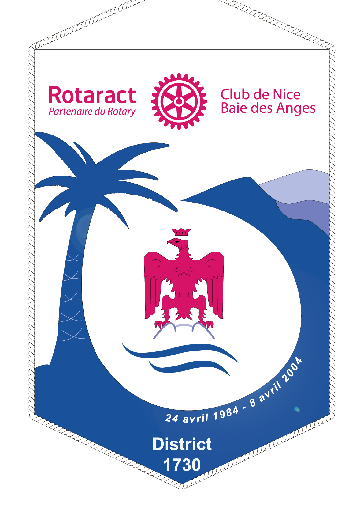 FANION ROTARACT CLUB NICE BAIE DES ANGES