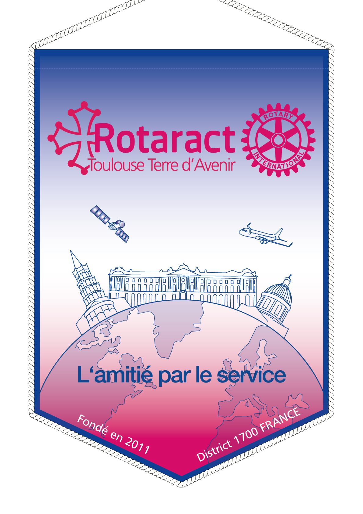 FANION ROTARACT CLUB TOULOUSE TERRE AVENIR